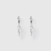 Jewellery Izoa Earrings | Izoa Lightning Bolt Huggie Earrings Silver