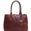 Handbags Floto Leather | Floto Leather Roma Satchel Bag