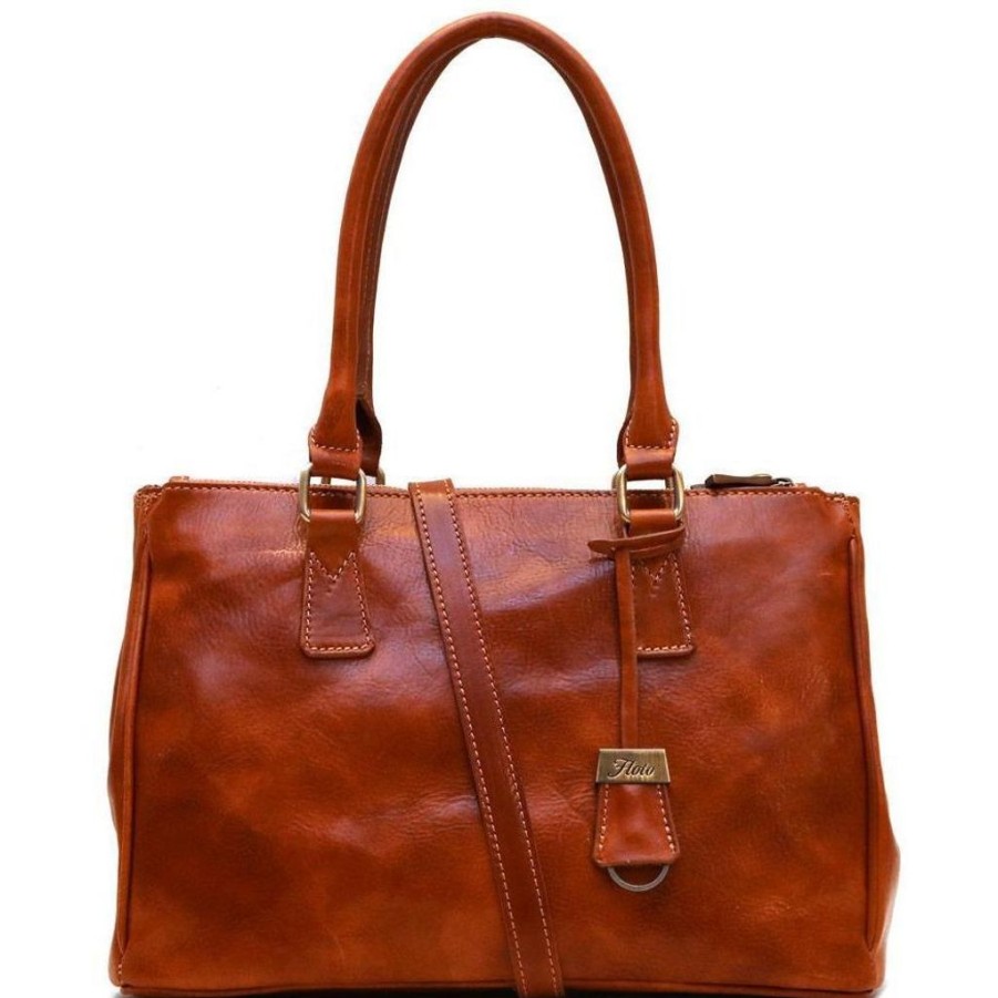 Handbags Floto Leather | Floto Leather Roma Satchel Bag