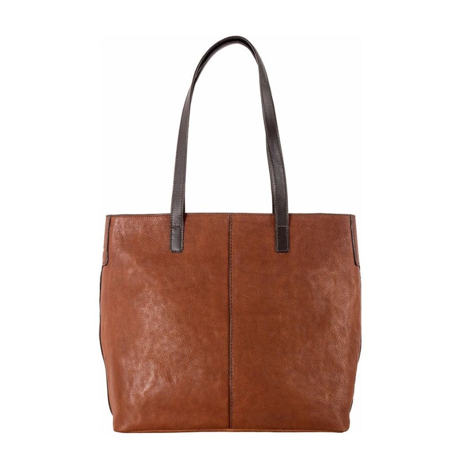 Handbags Hidesign | Hidesign Sonoma Large Leather Tote Brown