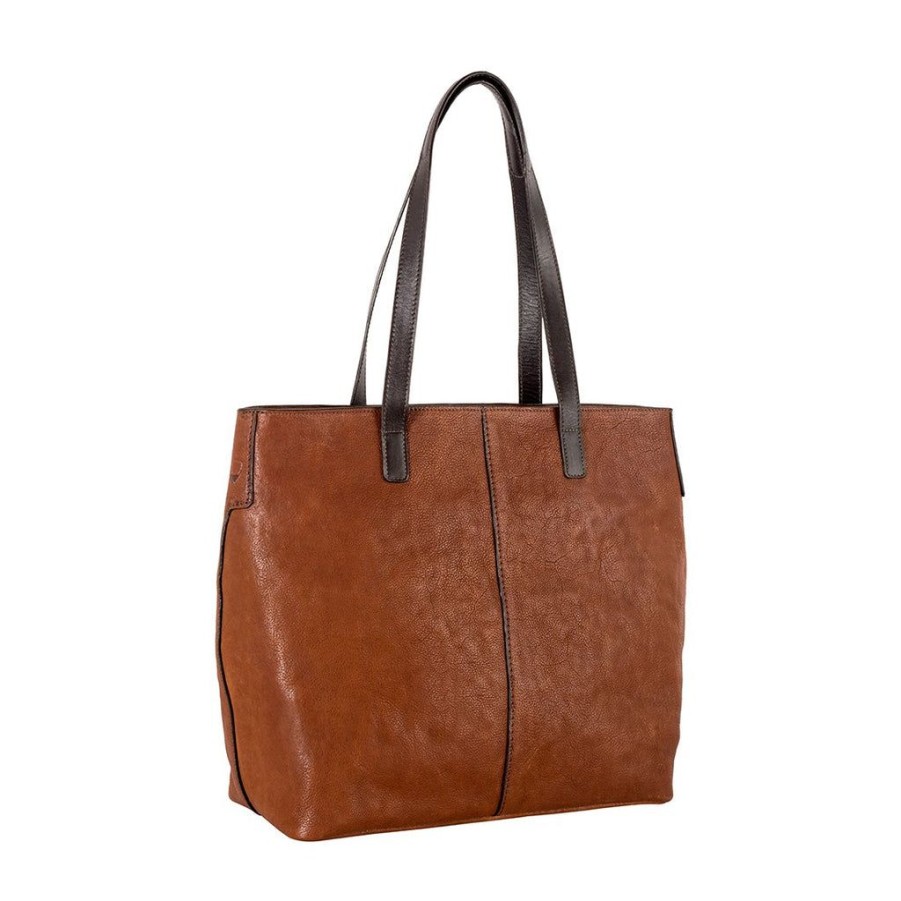 Handbags Hidesign | Hidesign Sonoma Large Leather Tote Brown