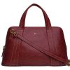 Handbags Hidesign | Hidesign Cerys Leather Satchel Bag Red