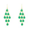 Jewellery LATELITA LONDON Earrings | Latelita London Erviola Gemstone Cascade Earrings Gold Green Onyx