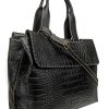 Handbags Hidesign | Hidesign Women'S Leather Laptop Briefcase Work Bag Black