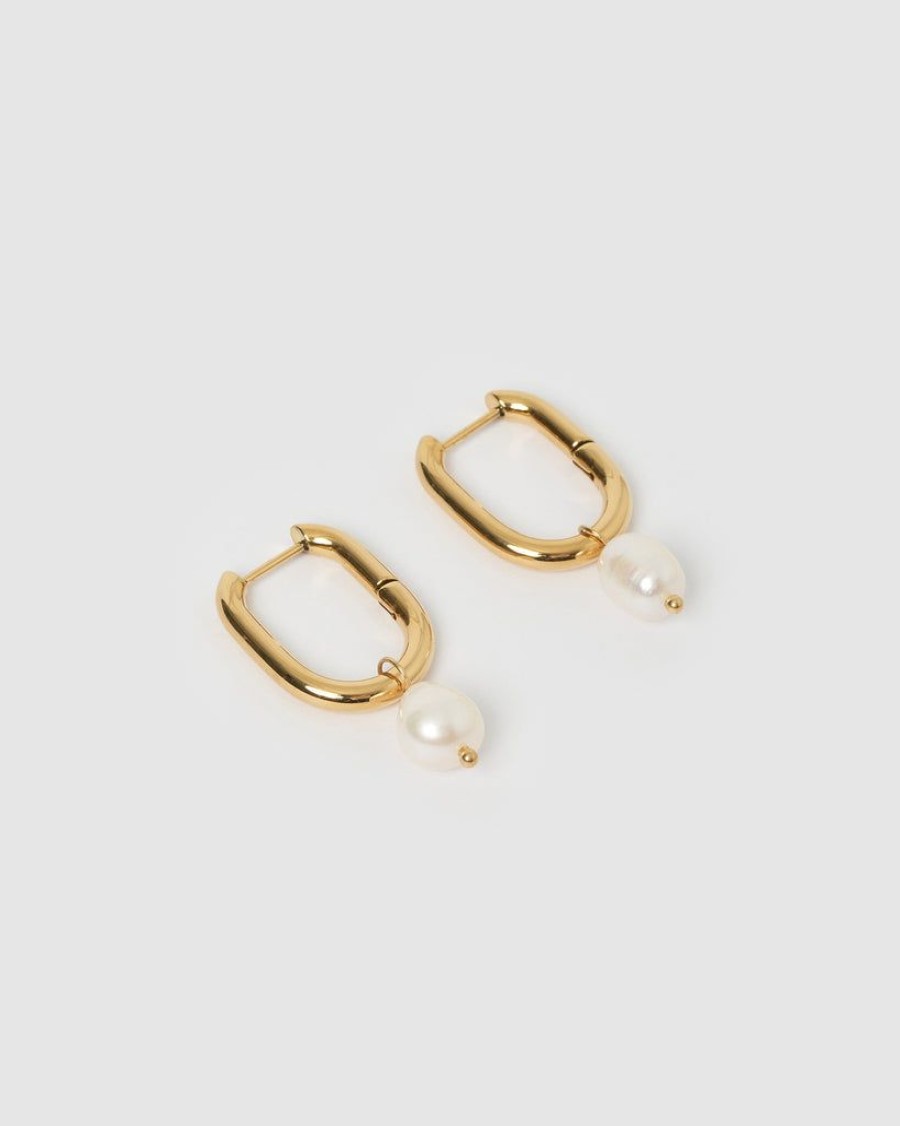 Jewellery Miz Casa & Co Earrings | Miz Casa & Co Penelope Hoop Earrings Gold