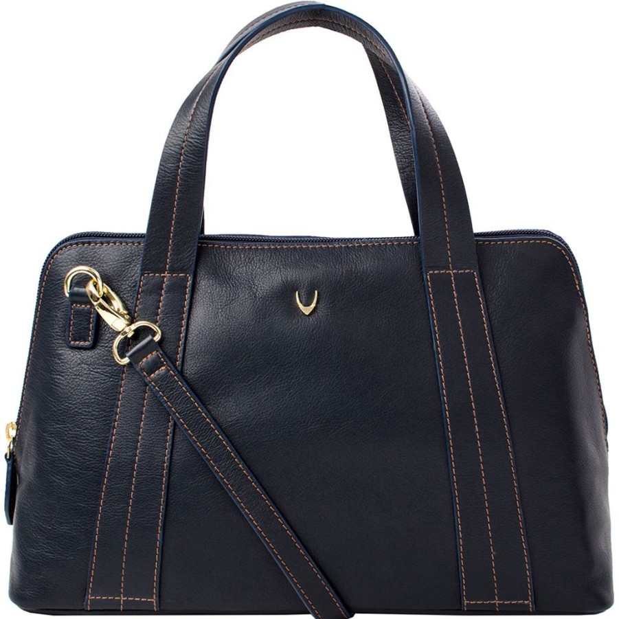 Handbags Hidesign | Hidesign Cerys Leather Satchel Black