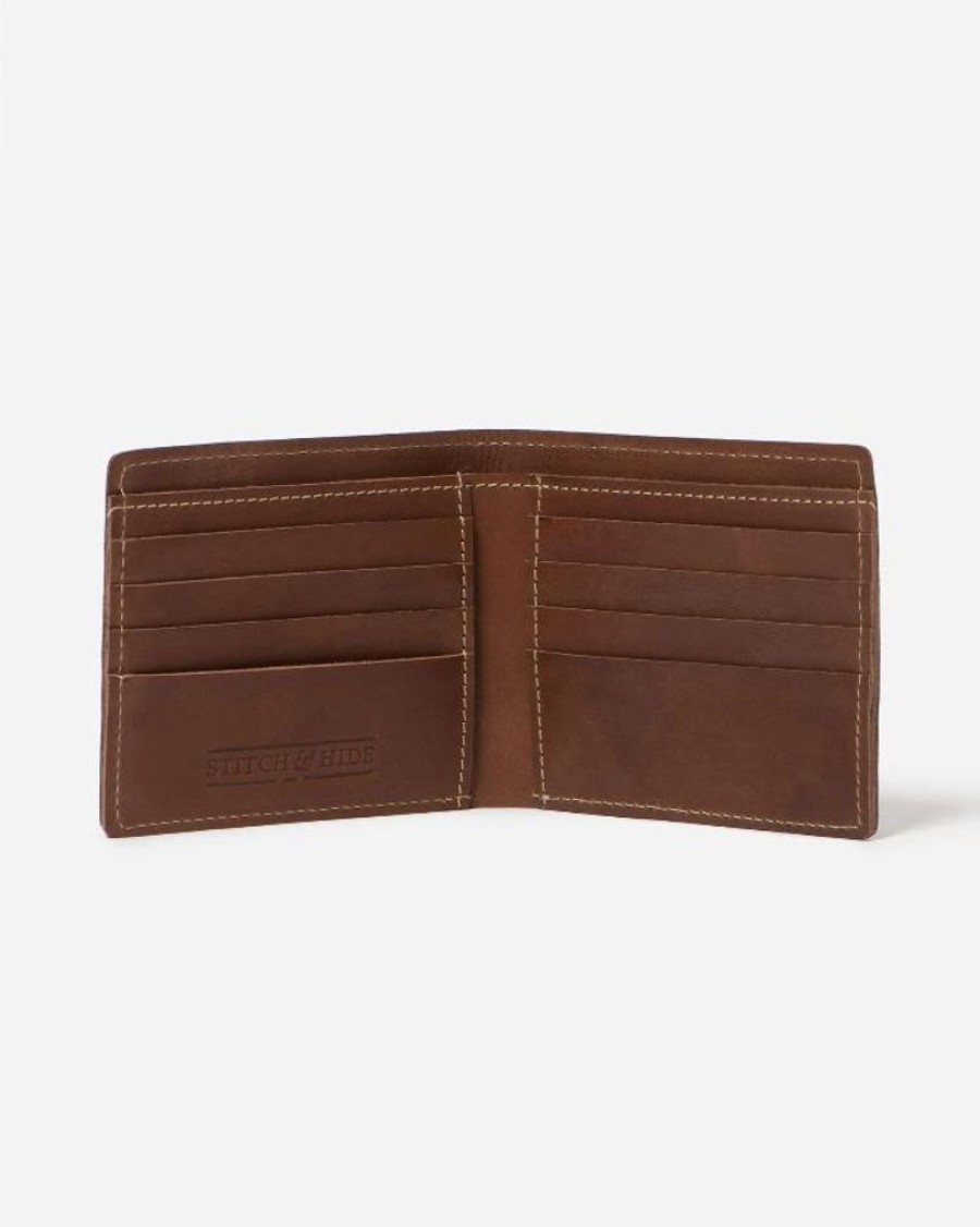 Wallets Stitch & Hide Bifold & Trifold Wallets | Stitch & Hide Leather Connor Wallet Brown