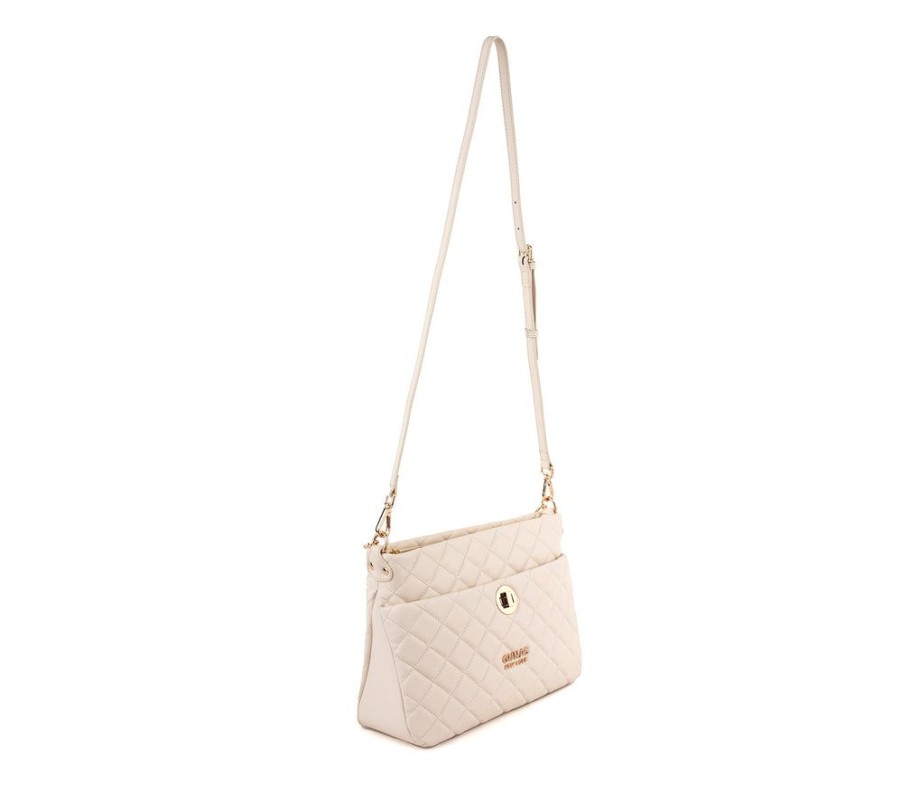 Handbags GUNAS NEW YORK | Gunas New York Koi Off White Quilted Vegan Leather Shoulder Bag Purse