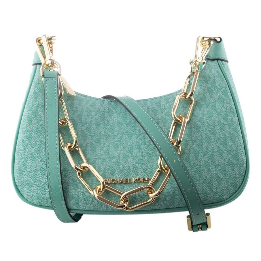 Handbags Michael Kors | Michael Kors 35S2G4Cu1B-Seafoam Blue Leather Shoulder Bag