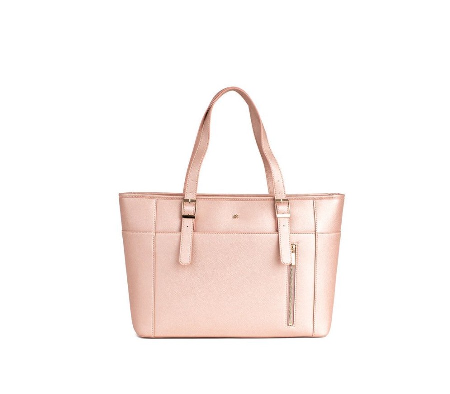 Handbags GUNAS NEW YORK | Gunas New York Miley Light Pink Vegan Leather Laptop Bag