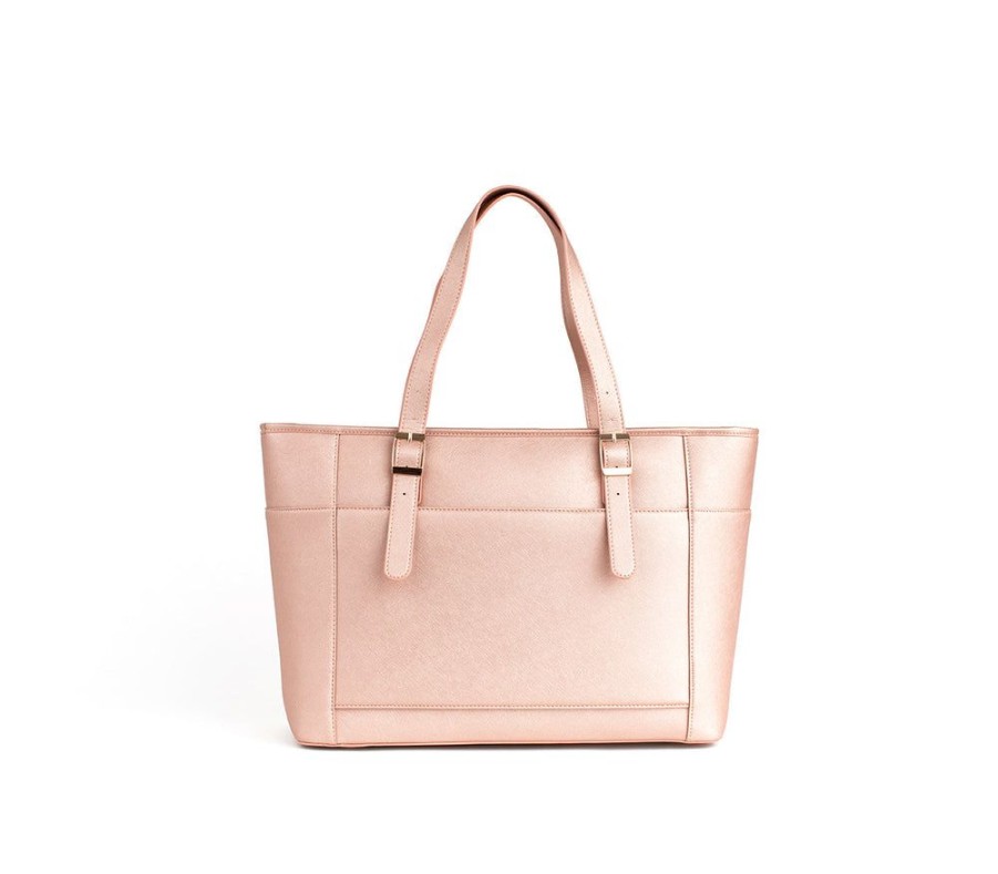 Handbags GUNAS NEW YORK | Gunas New York Miley Light Pink Vegan Leather Laptop Bag