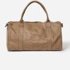 Handbags Stitch & Hide | Stitch & Hide Leather Globe Weekender Duffle Bag Deep Oak Brown - Free Wallet Pouch