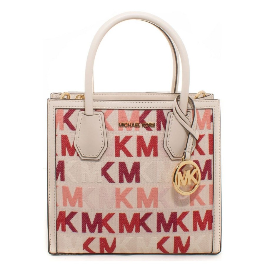 Handbags Michael Kors | Michael Kors 35S2G8Mm6J-Lt-Crm-Multi Beige Leather Satchel Bag