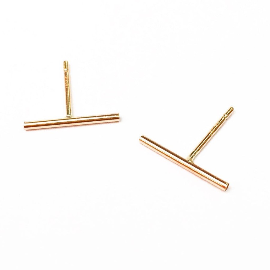 Jewellery Agapantha Jewelry Earrings | Agapantha Thin Line Studs Lg Earrings