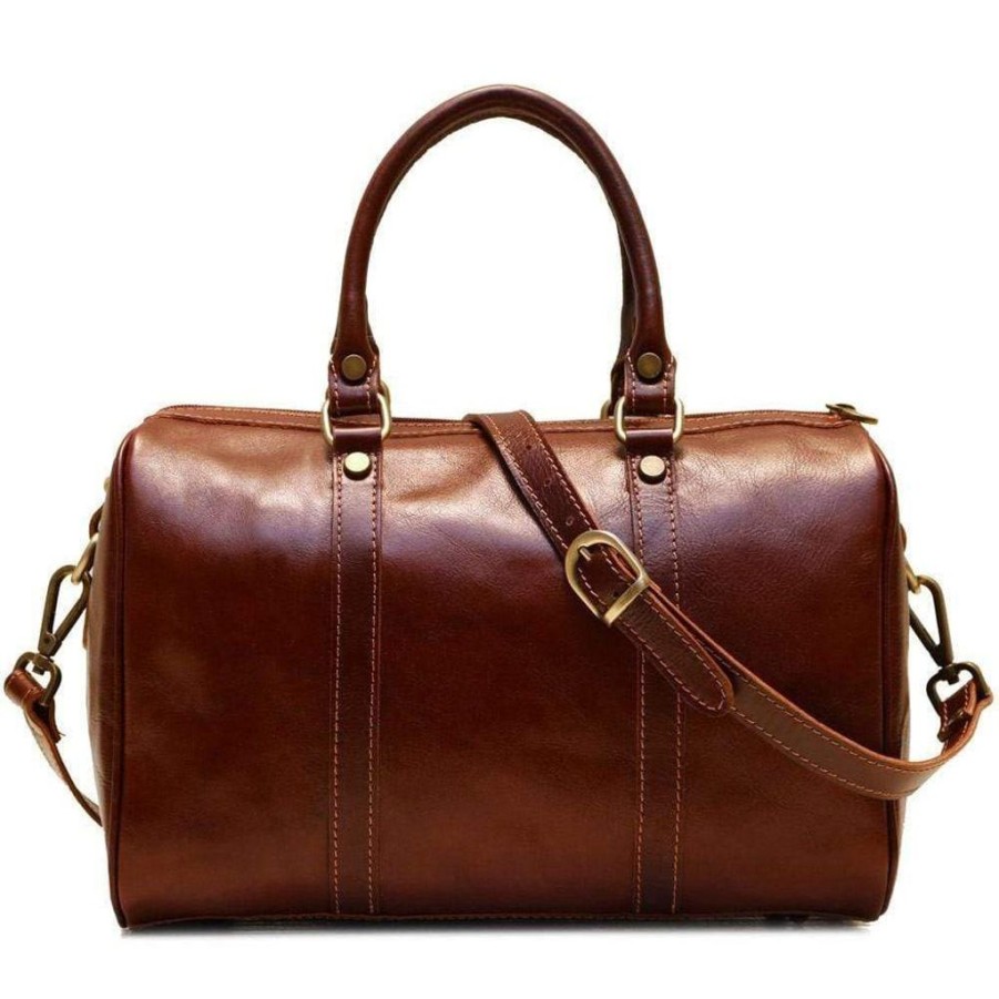 Handbags Floto | Floto Leather Boston Satchel Bag