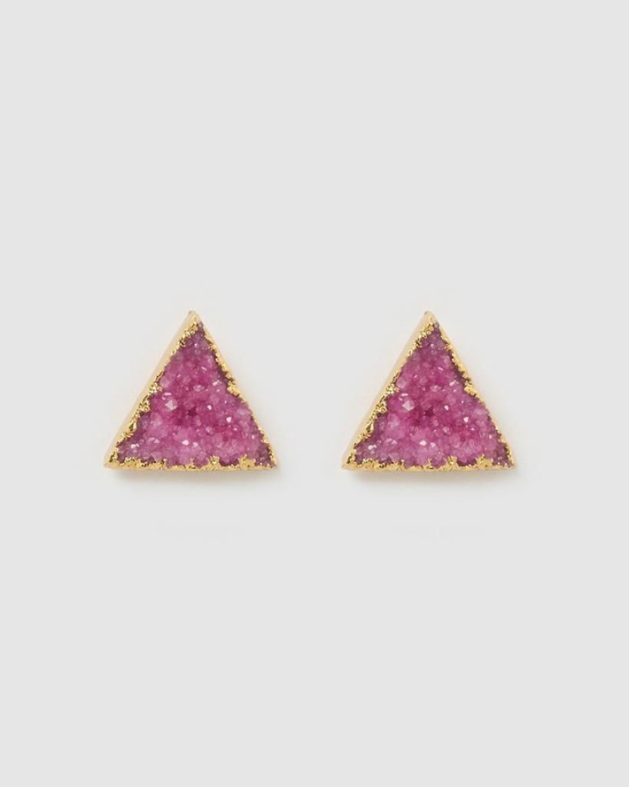 Jewellery Miz Casa & Co Earrings | Miz Casa & Co Dusky Stud Earrings Pink Gold