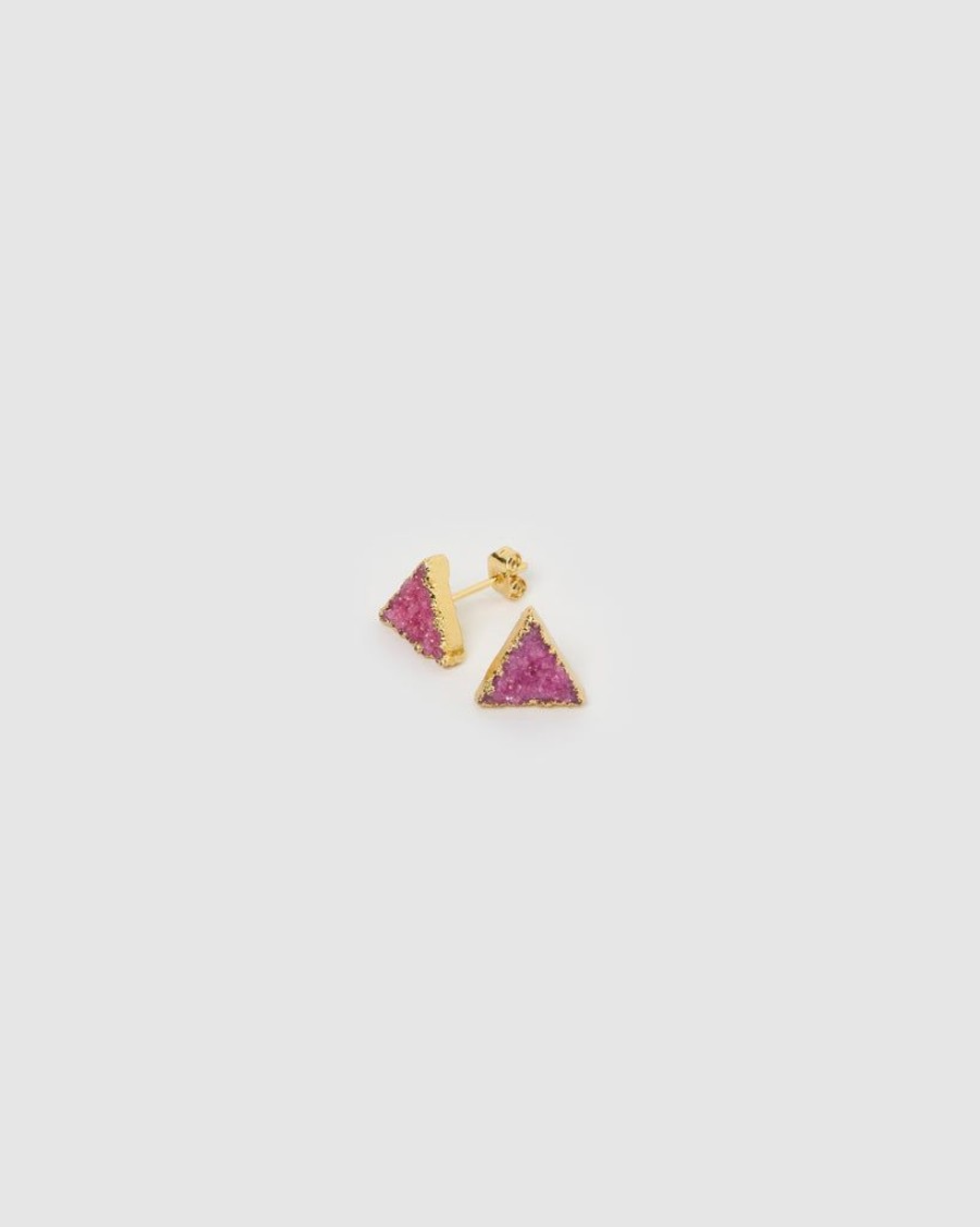 Jewellery Miz Casa & Co Earrings | Miz Casa & Co Dusky Stud Earrings Pink Gold