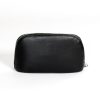 Women Hoopla Cosmetic Bags | Hoopla Leather Make-Up Bag Black