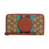 Wallets Coach Zip Around Wallets | Women'S Purse Coach Zip Cc890-Ime7V Brown