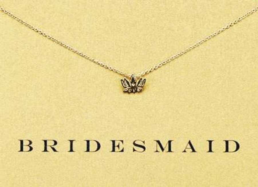 Jewellery Dogeared Necklaces | Dogeared Bridesmaid Necklace - Gold Dipped