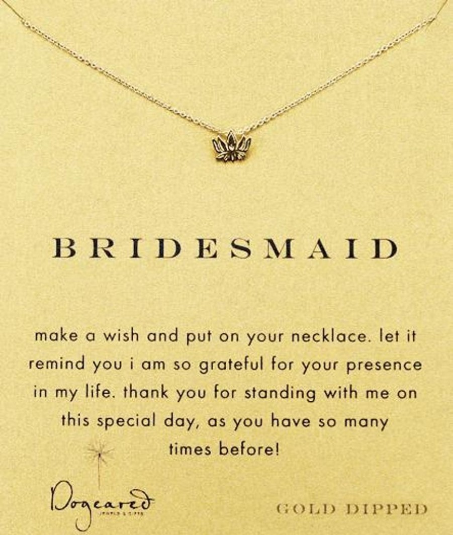 Jewellery Dogeared Necklaces | Dogeared Bridesmaid Necklace - Gold Dipped