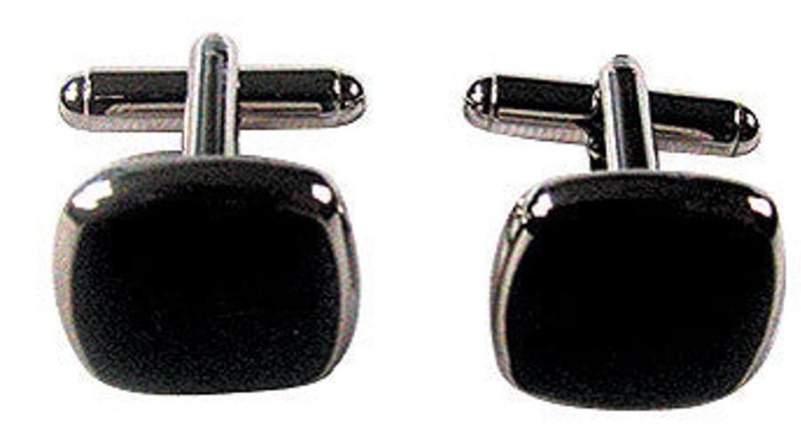 Jewellery E.C.D Cufflinks | Square Black Cufflinks