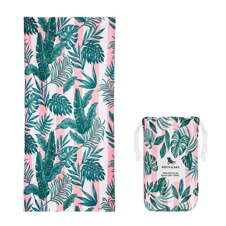 Women Dock & Bay Beach Towels | Dock & Bay Beach Towel Botanical Collection L 100% Recycled Banana Leaf Bliss