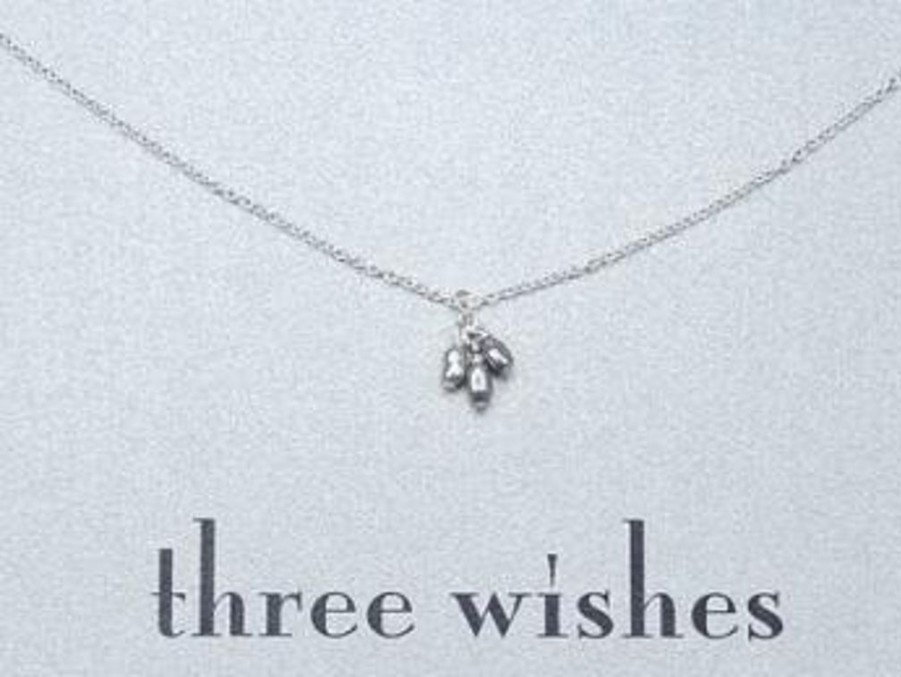 Jewellery Dogeared Necklaces | Dogeared Three Wishes Necklace Sterling Silver