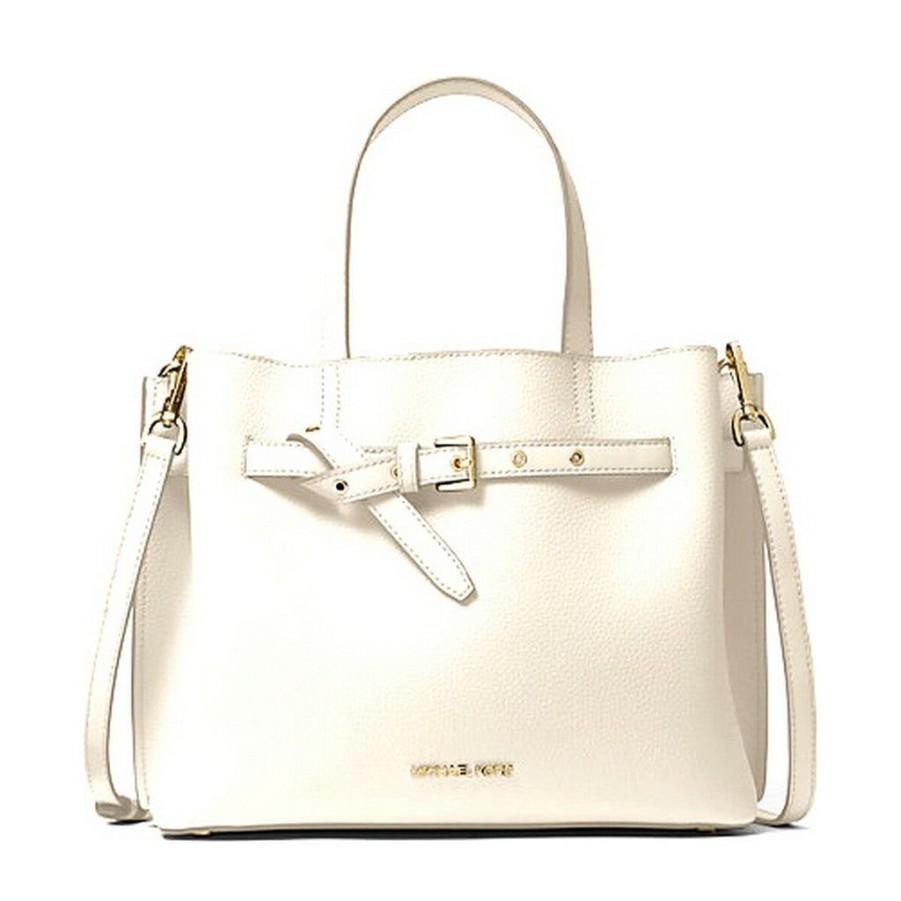 Handbags Michael Kors | Michael Kors 35H0Gu5S7T-Optic-White White Leather Satchel Bag