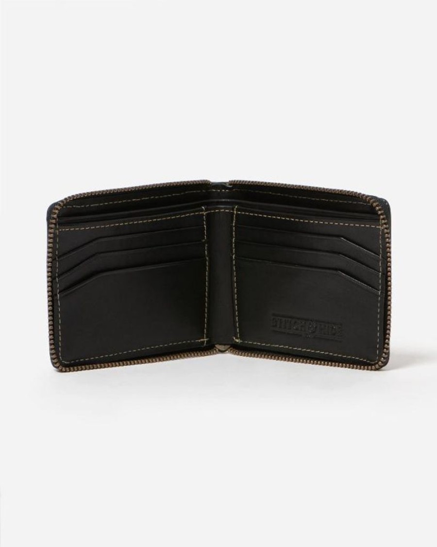 Wallets Stitch & Hide Bifold & Trifold Wallets | Stitch & Hide Leather William Zip Around Wallet Black