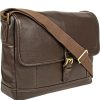 Men Hidesign Satchels & Messengers | Hidesign Hunter Leather Messenger Bag Brown