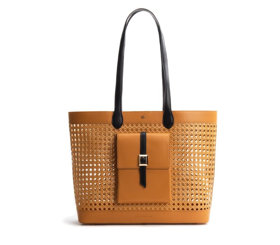 Handbags GUNAS NEW YORK | Gunas New York St. Tropez Tan Straw Tote