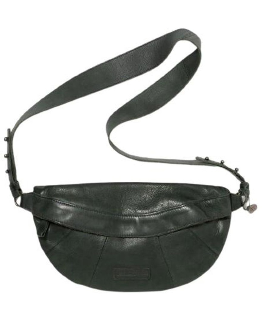 Handbags Stitch & Hide | Stitch & Hide Washed Leather St Kilda Sling/Shoulder Bag Petrol Green - Free Wallet Pouch