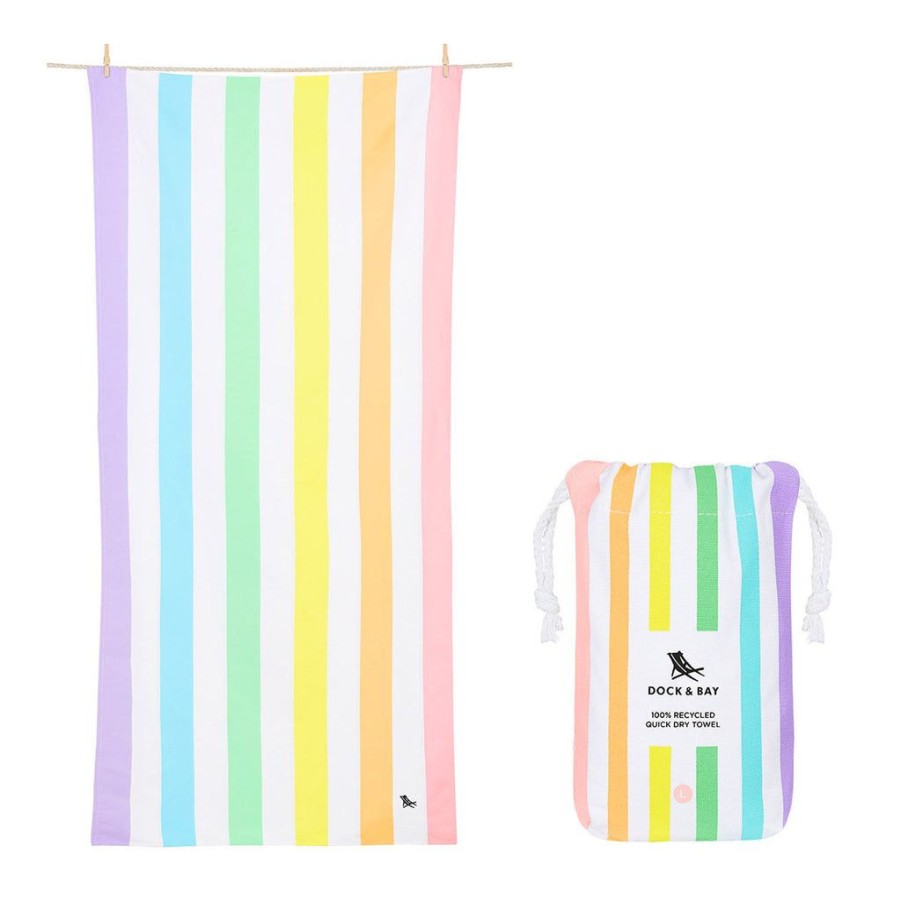 Women Dock & Bay Beach Towels | Dock & Bay Beach Towel Summer Collection L 100% Recycled Unicorn Waves