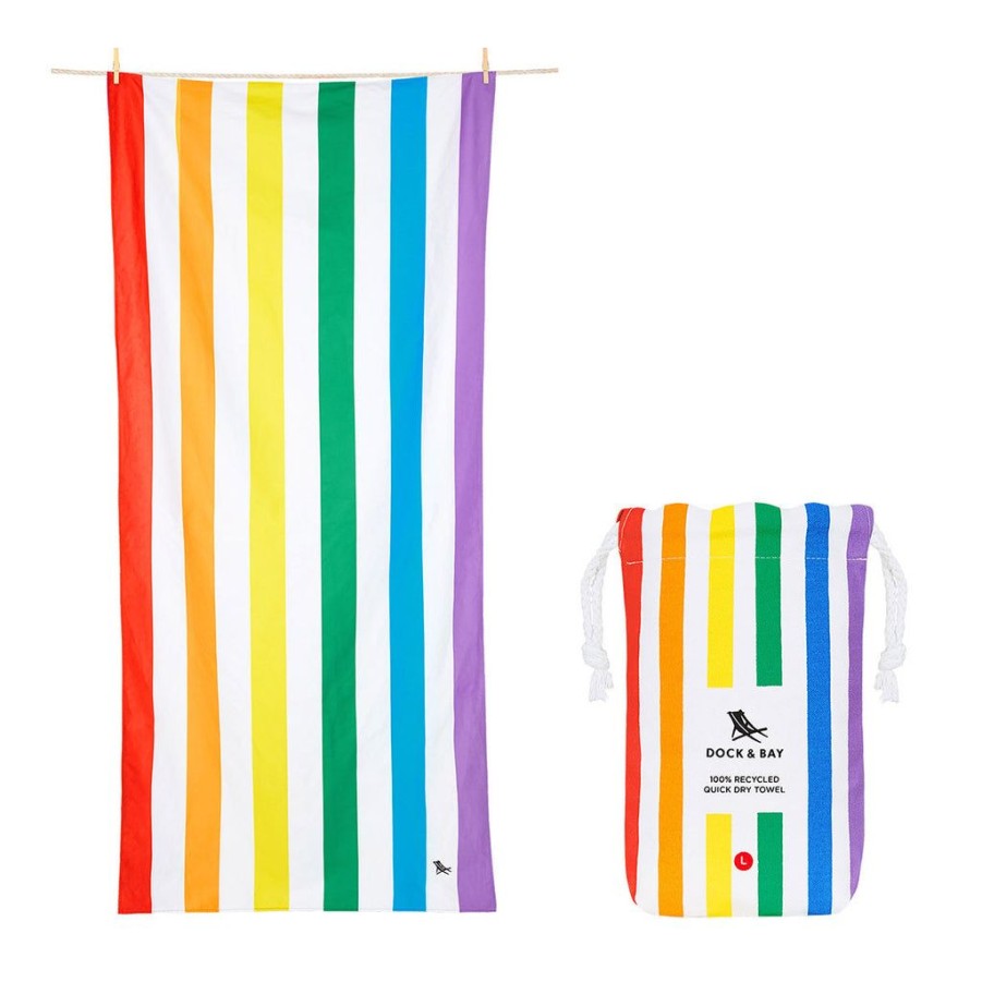 Women Dock & Bay Beach Towels | Dock & Bay Beach Towel Summer Collection L 100% Recycled Rainbow Skies