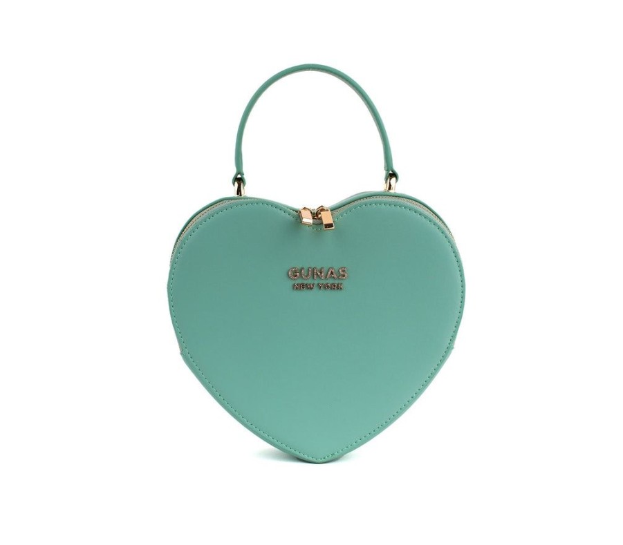 Handbags GUNAS NEW YORK | Gunas New York Sweetheart Tiffany Blue Vegan Crossbody Clutch Bag