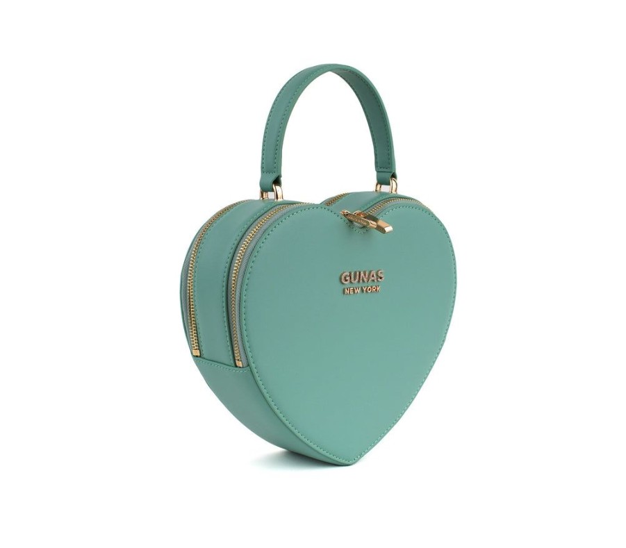 Handbags GUNAS NEW YORK | Gunas New York Sweetheart Tiffany Blue Vegan Crossbody Clutch Bag