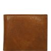 Wallets Floto Leather Bifold & Trifold Wallets | Floto Leather Roma Wallet Olive (Honey) Brown