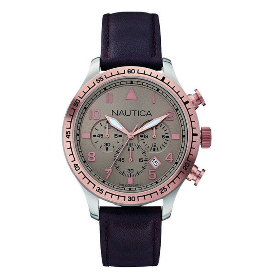 Watches Nautica Metal Watches | Nautica A17656G (44 Mm) Men'S Watch