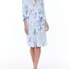 Women GingerLilly Sleepwear | Gingerlily Sahara Satin Robe Blue