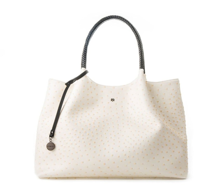 Handbags GUNAS NEW YORK | Gunas New York Naomi White Vegan Leather Tote Bag