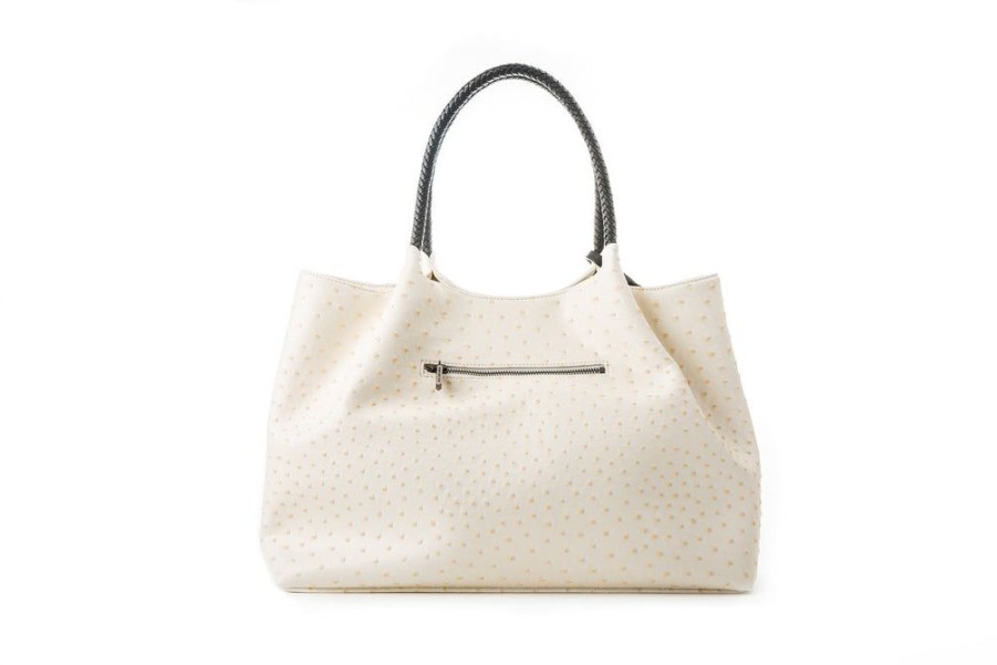 Handbags GUNAS NEW YORK | Gunas New York Naomi White Vegan Leather Tote Bag