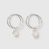 Jewellery Izoa Earrings | Izoa Lucid Earrings Silver Freshwater Pearl