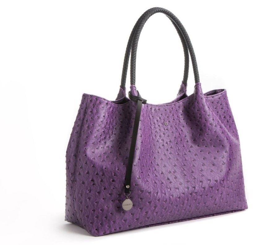 Handbags GUNAS NEW YORK | Gunas New York Vegan Leather Naomi Tote Bag Purple