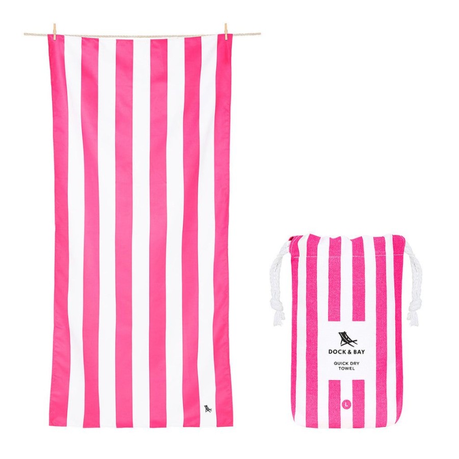 Women Dock & Bay Beach Towels | Dock & Bay Beach Towel Cabana Collection L 100% Recycled Phi Phi Pink