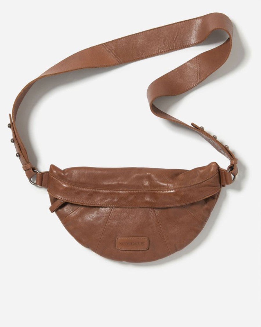 Handbags Stitch & Hide | Stitch & Hide Washed Leather St Kilda Sling/Shoulder Bag Saddle Brown - Free Wallet Pouch