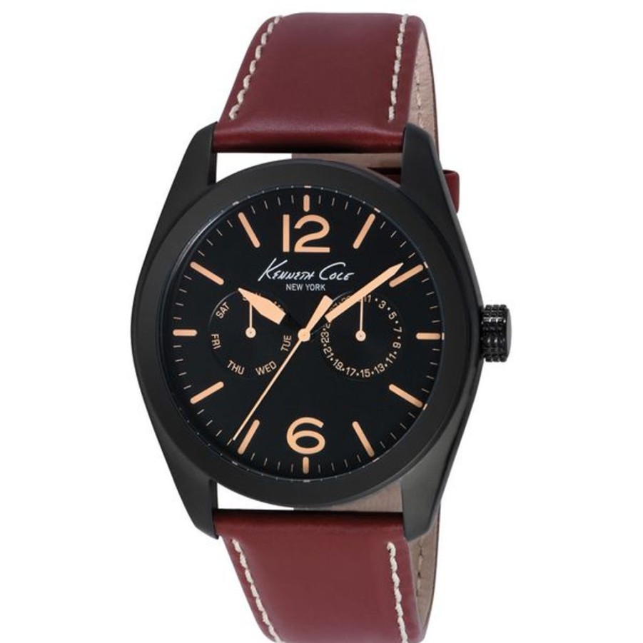 Watches Kenneth Cole Leather Watches | Kenneth Cole Ikc8063 (44 Mm) Men'S Watch