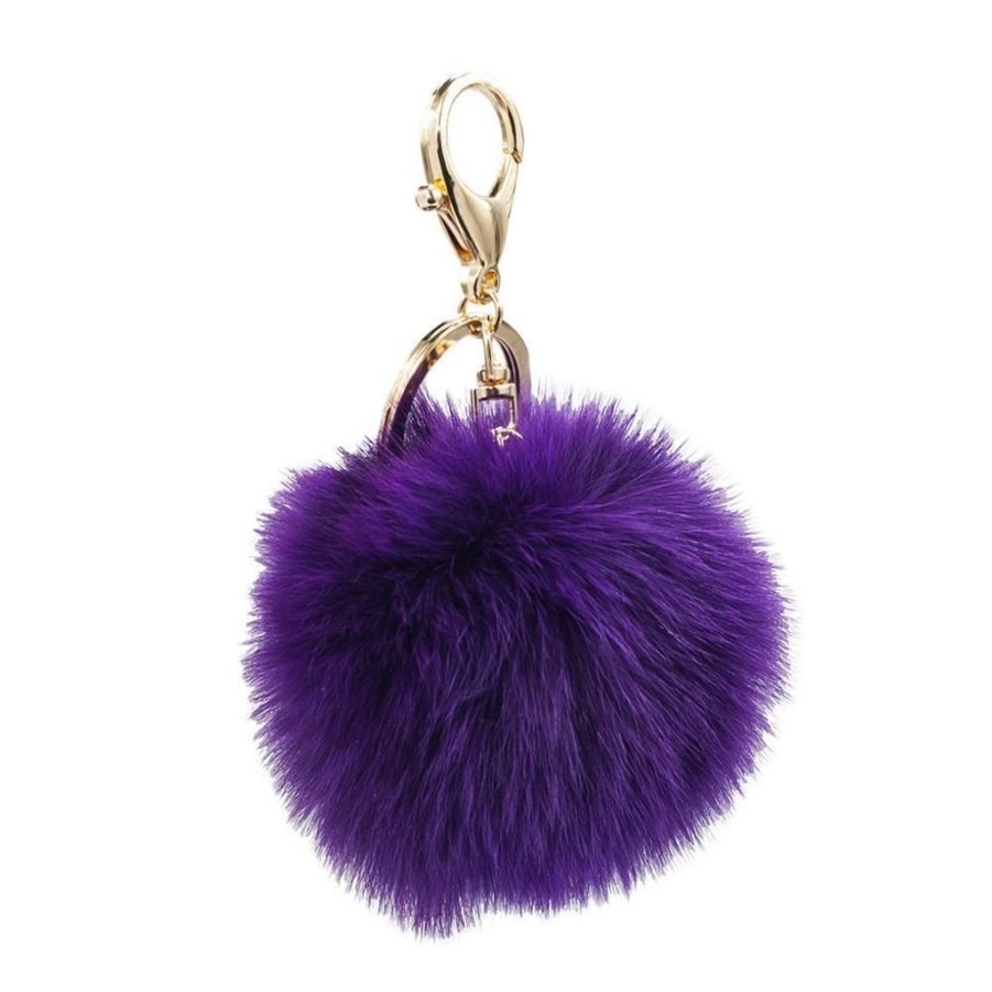 Wallets ClaudiaG Collection Key Cases & Keyrings | Claudiag Foxy Bag Charm Keychain Plum Purple