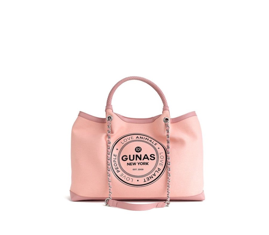 Handbags GUNAS NEW YORK | Gunas New York Ruth Light Pink Vegan Canvas Tote