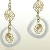 Jewellery Liberte Earrings | Liberte Gold & White Acrylic Earrings(Style E122)